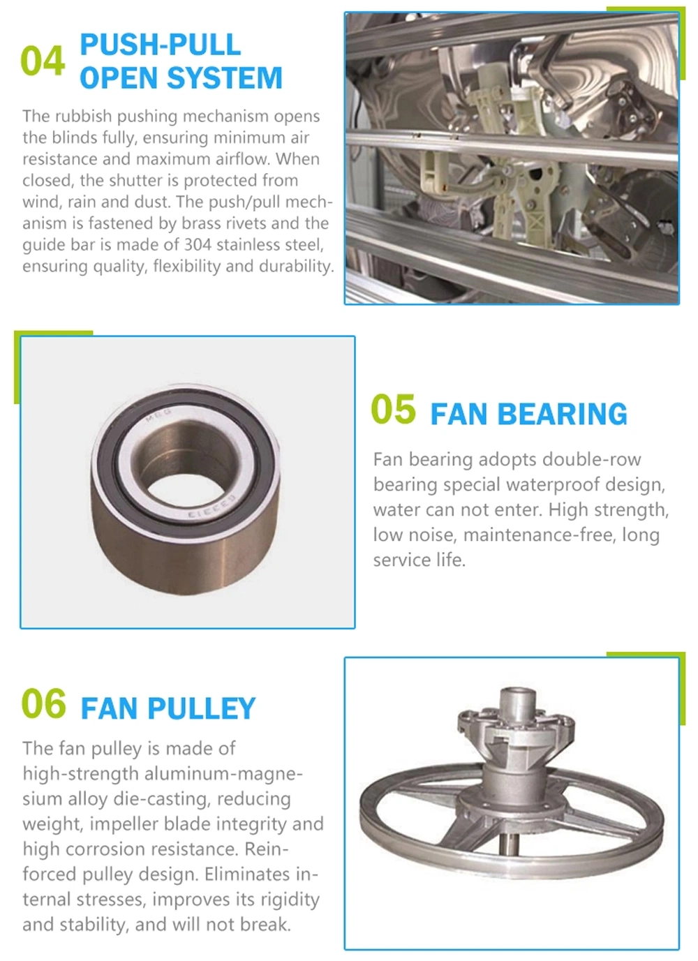 Stainless Steel Push-Pull Exhaust Fan Ventilation Fan Negative Pressure Exhaust Fan